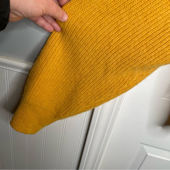 Rag & Bone Liana Merino Wool/Alpaca Blend Chunky Knit Cardigan In Yellow M - Picture 7 of 11
